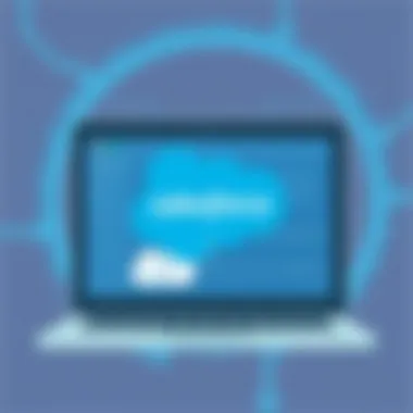 Illustration showcasing the iEnterprises Salesforce Connector interface.