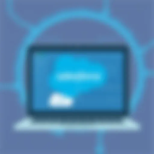 Illustration showcasing the iEnterprises Salesforce Connector interface.