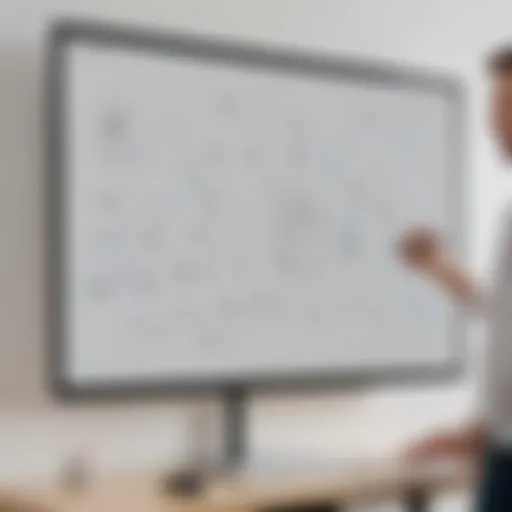 Visual representation of Miro's collaborative whiteboard interface.