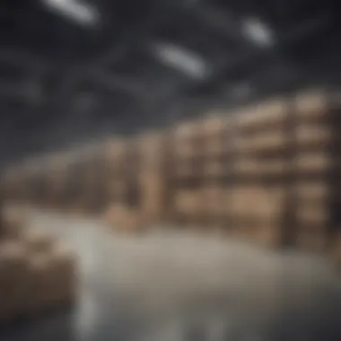 A modern warehouse showcasing advanced inventory management technology