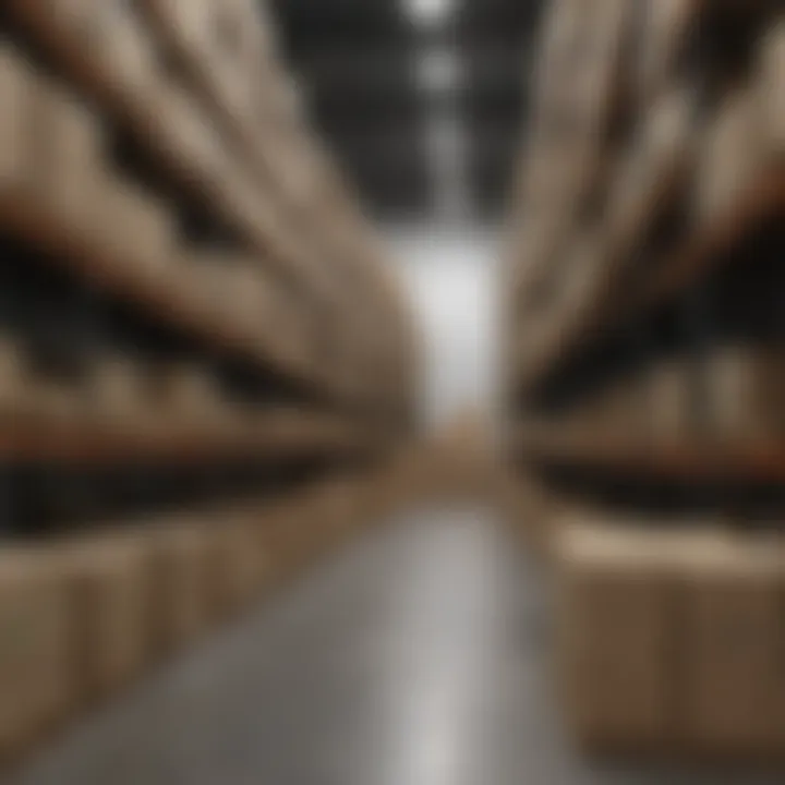 Graphical representation of scalability benefits in warehouse management