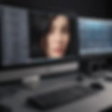 Digital Artwork Creation on All-in-One PC Graphic designer using an all-in-one PC for digital artwork
