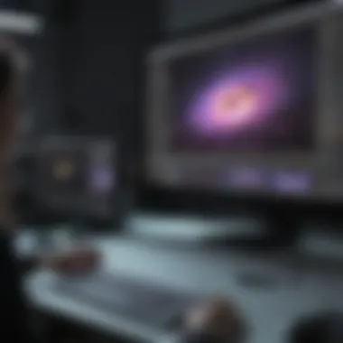 Visual effects workspace in Adobe After Effects highlighting animation features.