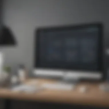 Researching Software Solutions Through Reviews An individual evaluating software reviews online.